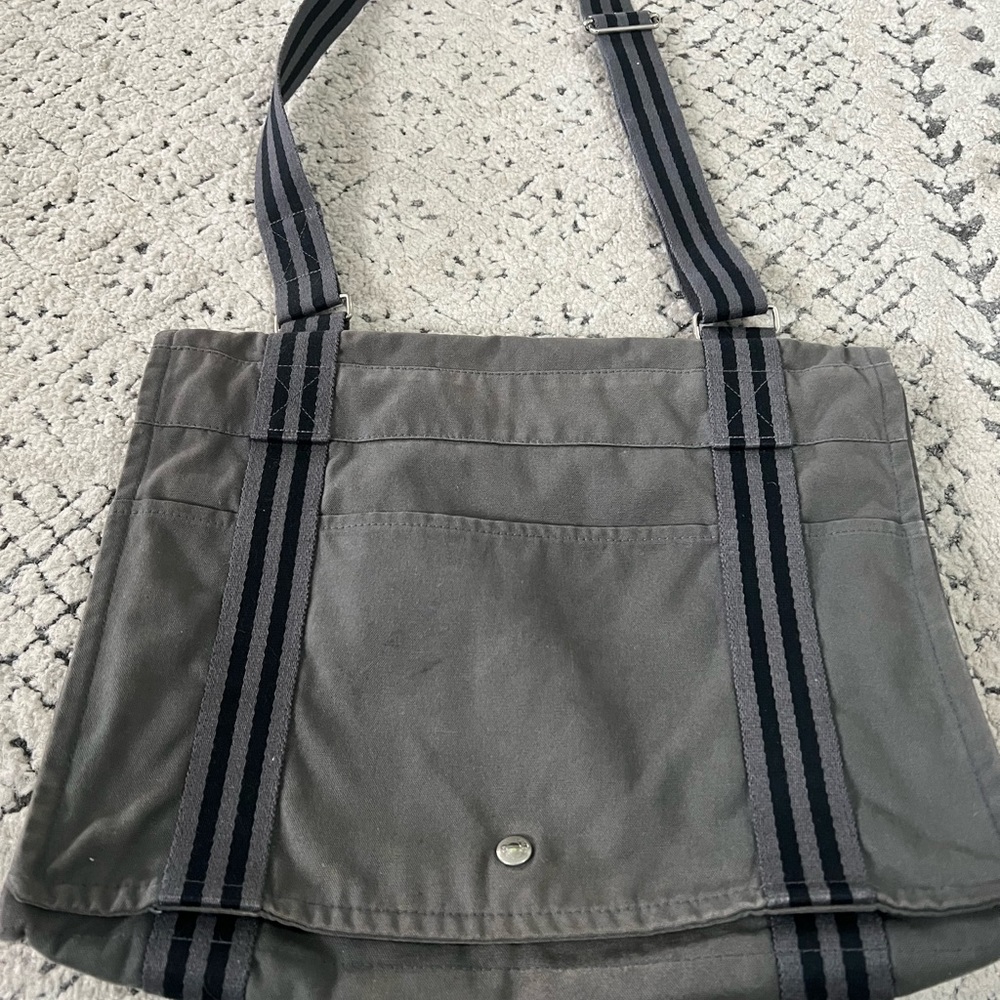 Hermès Canvas Blck Messenger Fourre Tout Crossbody